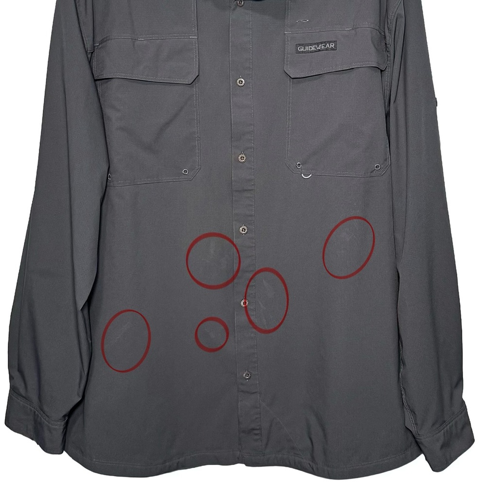 Cabela’s Guidewear Men’s 3XL Outdoor Button Down Vented Long Shirt UPF Fishing - Picture 3 of 12